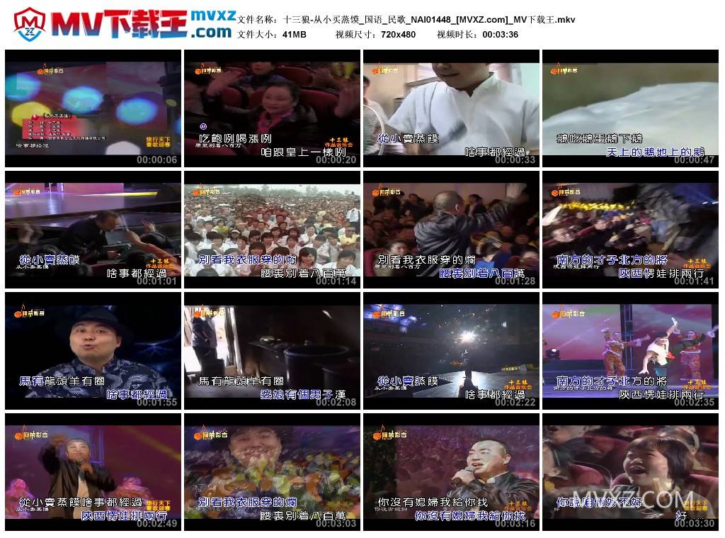 十三狼-从小买蒸馍_国语_民歌_NAI01448